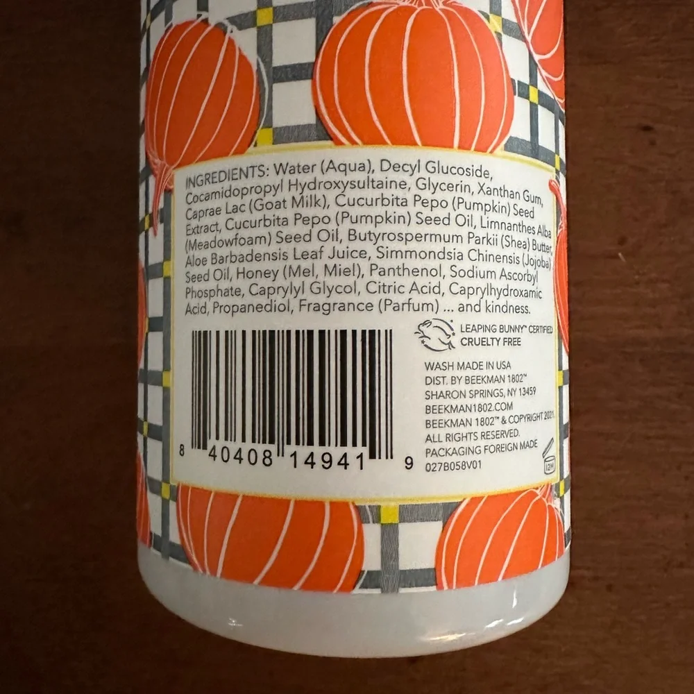 Beekman 1802 RETIRED Brown Sugar Pumpkin hand body wash and hand cream set